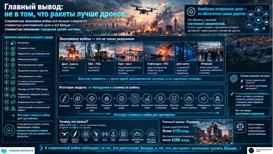 Сколько ресурсов потребовалось, чтобы заставить противника потратить сколько ресурсов и изменить своё поведение каким образом?